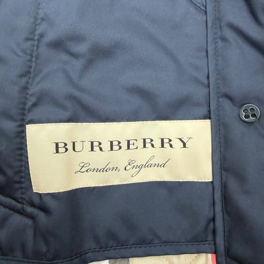 Burberry Ashurst Diamond Quilted Jacket Check Lining Dark Blue Size XS - Picture 13 of 14